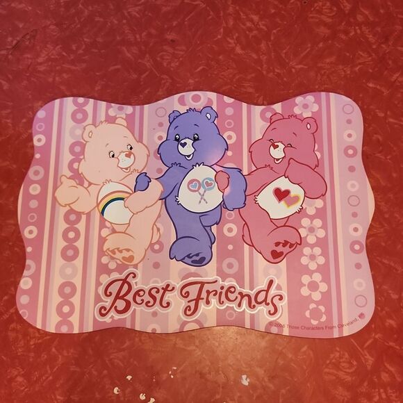 Care Bears Best Friends 2006 Vinyl Placemat Set of 2 - Picture 2 of 7